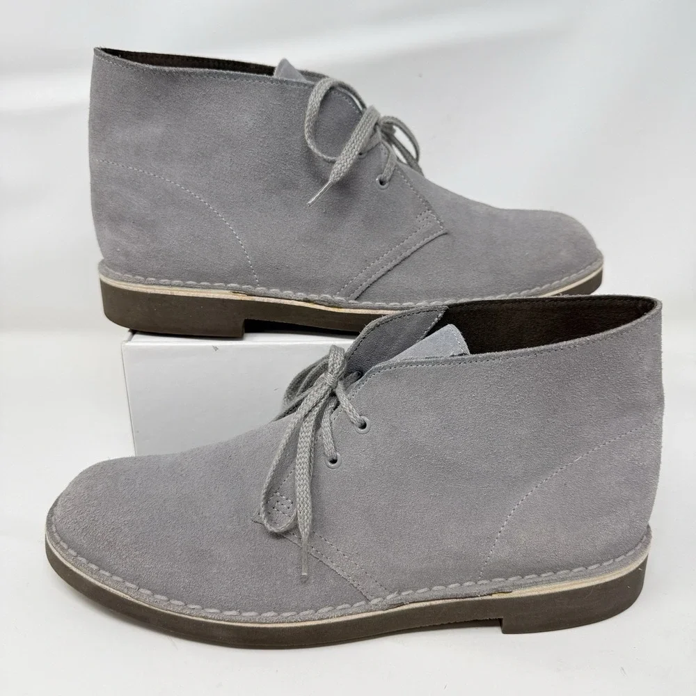 Clarks Bushacre 2 Desert Chukka Boots Men's Size 9.5 Gray Suede 15522 Casual